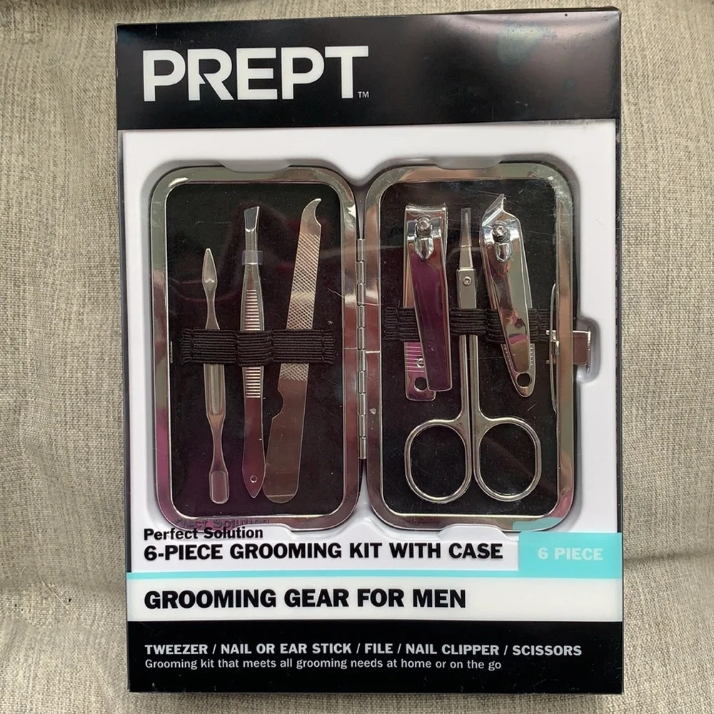 NEW Prept Grooming Gear for Men NIB Scissors Tweezers Nail Clipper
